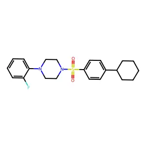 1-(4-Cyclohexylbenzenesulfonyl)-4-(2-fluorophenyl)piperazine structure