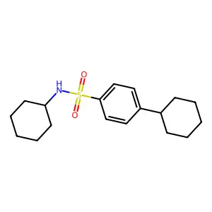 N,4-dicyclohexylbenzenesulfonamide structure
