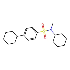 Cyclohexyl[(4-cyclohexylphenyl)sulfonyl]methylamine structure
