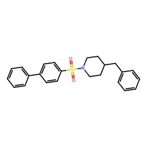 4-Benzyl-1-(4-phenylphenyl)sulfonylpiperidine structure
