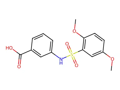 3-[(2,5-dimethoxyphenyl)sulfonylamino]benzoic Acid structure