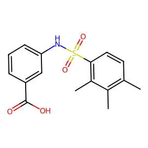 3-[(2,3,4-trimethylphenyl)sulfonylamino]benzoic Acid structure