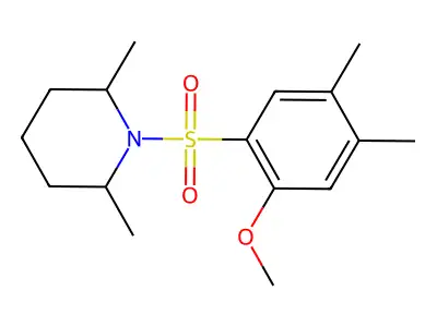 1-(2-Methoxy-4,5-dimethylbenzenesulfonyl)-2,6-dimethylpiperidine structure