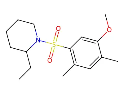 2-Ethyl-1-(5-methoxy-2,4-dimethylphenyl)sulfonylpiperidine structure