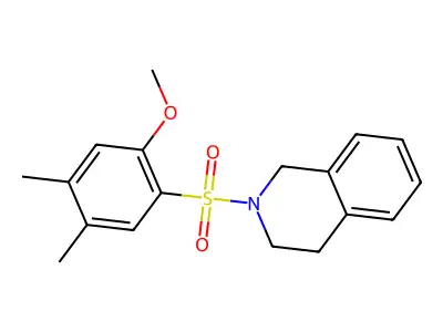 2-(2-methoxy-4,5-dimethylphenyl)sulfonyl-3,4-dihydro-1H-isoquinoline structure