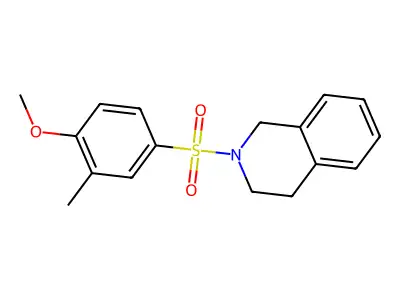 2-(4-methoxy-3-methylphenyl)sulfonyl-3,4-dihydro-1H-isoquinoline structure