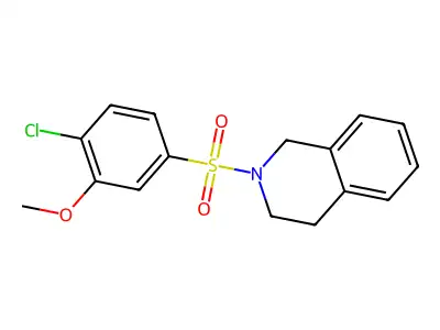 2-(4-chloro-3-methoxyphenyl)sulfonyl-3,4-dihydro-1H-isoquinoline structure