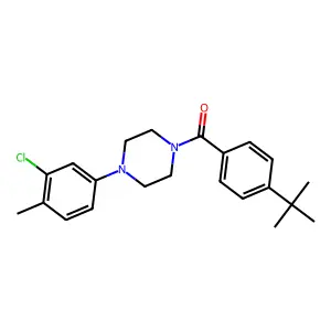 1-(4-Tert-butylbenzoyl)-4-(3-chloro-4-methylphenyl)piperazine structure