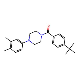 1-(4-Tert-butylbenzoyl)-4-(3,4-dimethylphenyl)piperazine structure