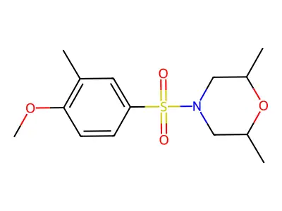4-(4-Methoxy-3-methylbenzenesulfonyl)-2,6-dimethylmorpholine structure