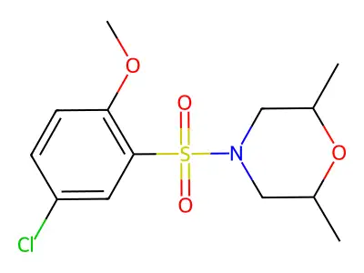 4-(5-Chloro-2-methoxybenzenesulfonyl)-2,6-dimethylmorpholine structure