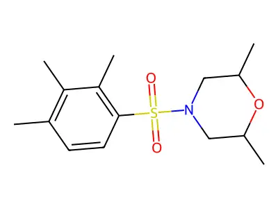 2,6-Dimethyl-4-(2,3,4-trimethylbenzenesulfonyl)morpholine structure