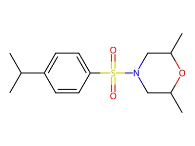 4-[(4-Isopropylphenyl)sulfonyl]-2,6-dimethylmorpholine structure