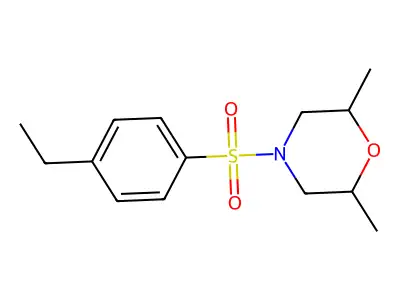 4-(4-Ethylbenzenesulfonyl)-2,6-dimethylmorpholine structure
