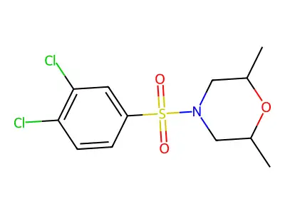 4-(3,4-Dichlorobenzenesulfonyl)-2,6-dimethylmorpholine structure