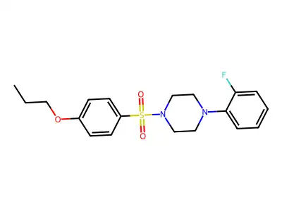 1-(2-Fluorophenyl)-4-(4-propoxyphenyl)sulfonylpiperazine structure