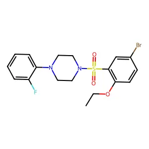 1-(5-Bromo-2-ethoxybenzenesulfonyl)-4-(2-fluorophenyl)piperazine structure