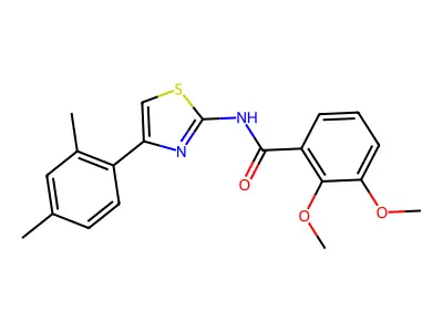 N-[4-(2,4-dimethylphenyl)-1,3-thiazol-2-yl]-2,3-dimethoxybenzamide structure