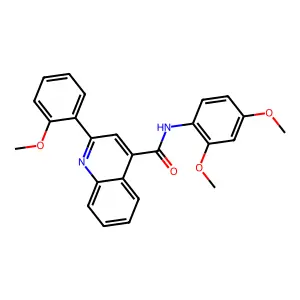 N-(2,4-dimethoxyphenyl)-2-(2-methoxyphenyl)quinoline-4-carboxamide structure