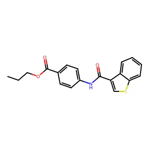 Propyl 4-[(1-benzothien-3-ylcarbonyl)amino]benzoate structure
