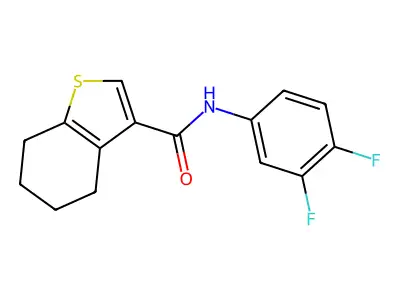 N-(3,4-difluorophenyl)-4,5,6,7-tetrahydro-1-benzothiophene-3-carboxamide structure