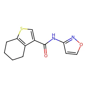N-3-isoxazolyl-4,5,6,7-tetrahydro-1-benzothiophene-3-carboxamide structure