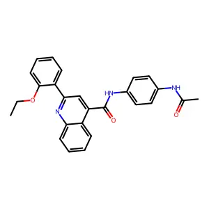 N-(4-acetamidophenyl)-2-(2-ethoxyphenyl)quinoline-4-carboxamide structure
