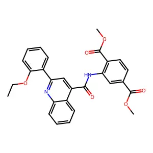 Dimethyl 2-({[2-(2-ethoxyphenyl)-4-quinolinyl]carbonyl}amino)terephthalate structure