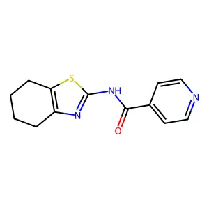 N-(4,5,6,7-tetrahydro-1,3-benzothiazol-2-yl)pyridine-4-carboxamide structure
