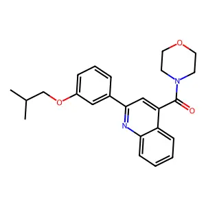 [2-[3-(2-Methylpropoxy)phenyl]quinolin-4-yl]-morpholin-4-ylmethanone structure