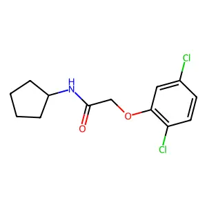 N-cyclopentyl-2-(2,5-dichlorophenoxy)acetamide structure