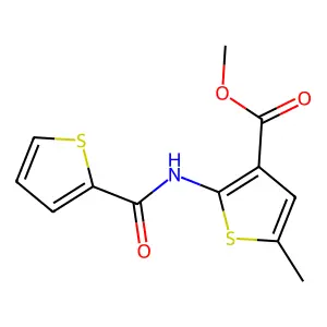Methyl 5-methyl-2-(thiophene-2-carbonylamino)thiophene-3-carboxylate structure