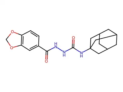 1-(1-Adamantyl)-3-(1,3-benzodioxole-5-carbonylamino)urea structure