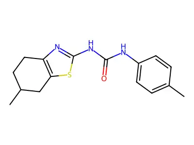 1-(4-Methylphenyl)-3-(6-methyl-4,5,6,7-tetrahydro-1,3-benzothiazol-2-yl)urea structure