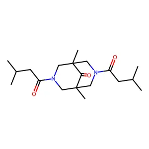 1,5-Dimethyl-3,7-bis(3-methylbutanoyl)-3,7-diazabicyclo[3.3.1]nonan-9-one structure