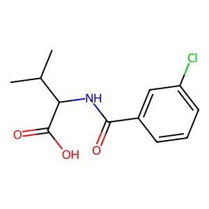 (2s)-2-[(3-Chlorophenyl)formamido]-3-methylbutanoic acid structure
