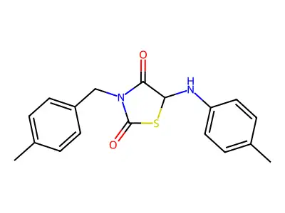 3-(4-Methylbenzyl)-5-(4-toluidino)-1,3-thiazolidine-2,4-dione structure