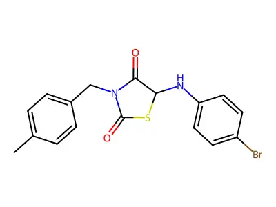 5-(4-Bromoanilino)-3-(4-methylbenzyl)-1,3-thiazolidine-2,4-dione structure