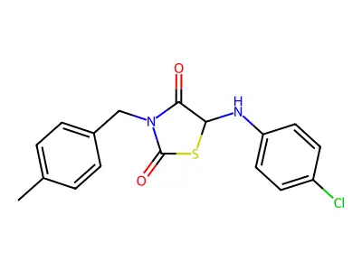 5-(4-Chloroanilino)-3-(4-methylbenzyl)-1,3-thiazolidine-2,4-dione structure