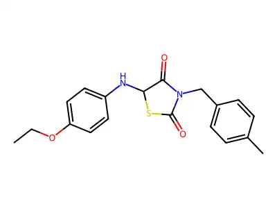 5-(4-Ethoxy-phenylamino)-3-(4-methyl-benzyl)-thiazolidine-2,4-dione structure