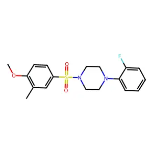 1-(2-Fluorophenyl)-4-(4-methoxy-3-methylphenyl)sulfonylpiperazine structure