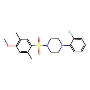 1-(2-Fluorophenyl)-4-(4-methoxy-2,5-dimethylphenyl)sulfonylpiperazine structure