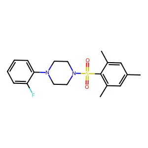 1-(2-Fluorophenyl)-4-(2,4,6-trimethylbenzenesulfonyl)piperazine structure