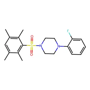 1-(2-Fluorophenyl)-4-(2,3,5,6-tetramethylbenzenesulfonyl)piperazine structure