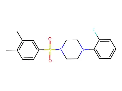 1-[(3,4-Dimethylphenyl)sulfonyl]-4-(2-fluorophenyl)piperazine structure