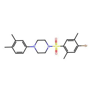 1-(4-Bromo-2,5-dimethylbenzenesulfonyl)-4-(3,4-dimethylphenyl)piperazine structure