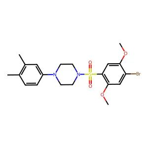 1-(4-Bromo-2,5-dimethoxybenzenesulfonyl)-4-(3,4-dimethylphenyl)piperazine structure