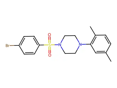 1-(4-Bromobenzenesulfonyl)-4-(2,5-dimethylphenyl)piperazine structure