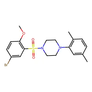 1-(5-Bromo-2-methoxybenzenesulfonyl)-4-(2,5-dimethylphenyl)piperazine structure