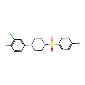 1-(4-Bromobenzenesulfonyl)-4-(3-chloro-4-methylphenyl)piperazine structure